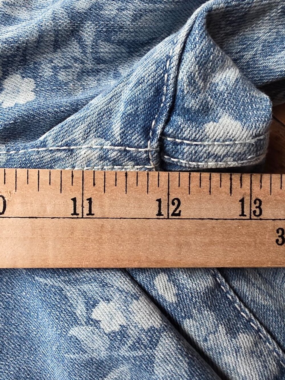 Seven7 High Rise Floral Kick Flare Bootcut Jeans Size 14 - Picture 9 of 16